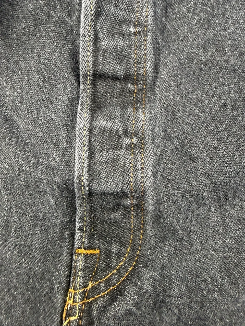 Levi's 501 Men's Black Straight Jeans, Size 42x27 (hemmed)